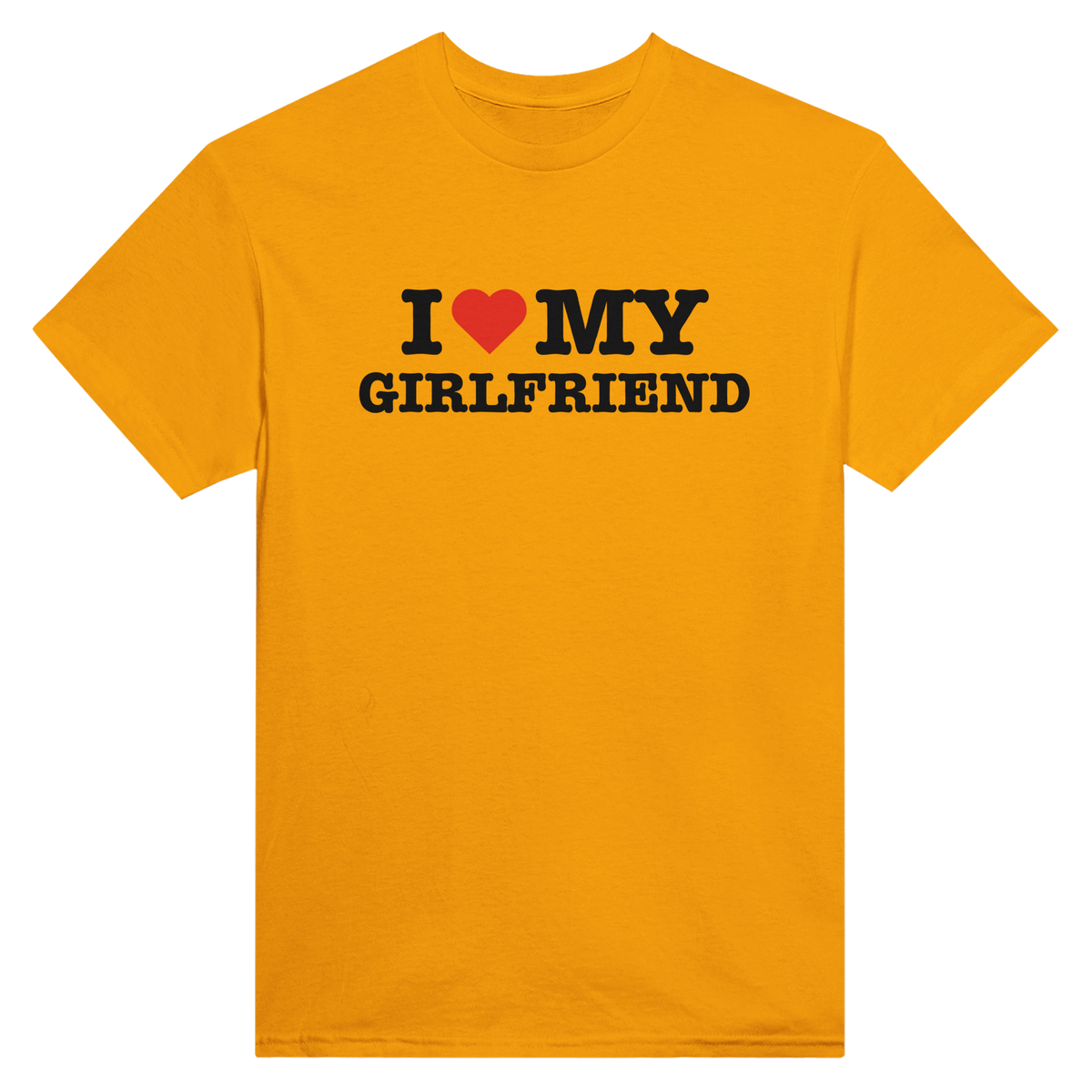 I love my girlfriend – morsom t-skjorte fra Køddeklær