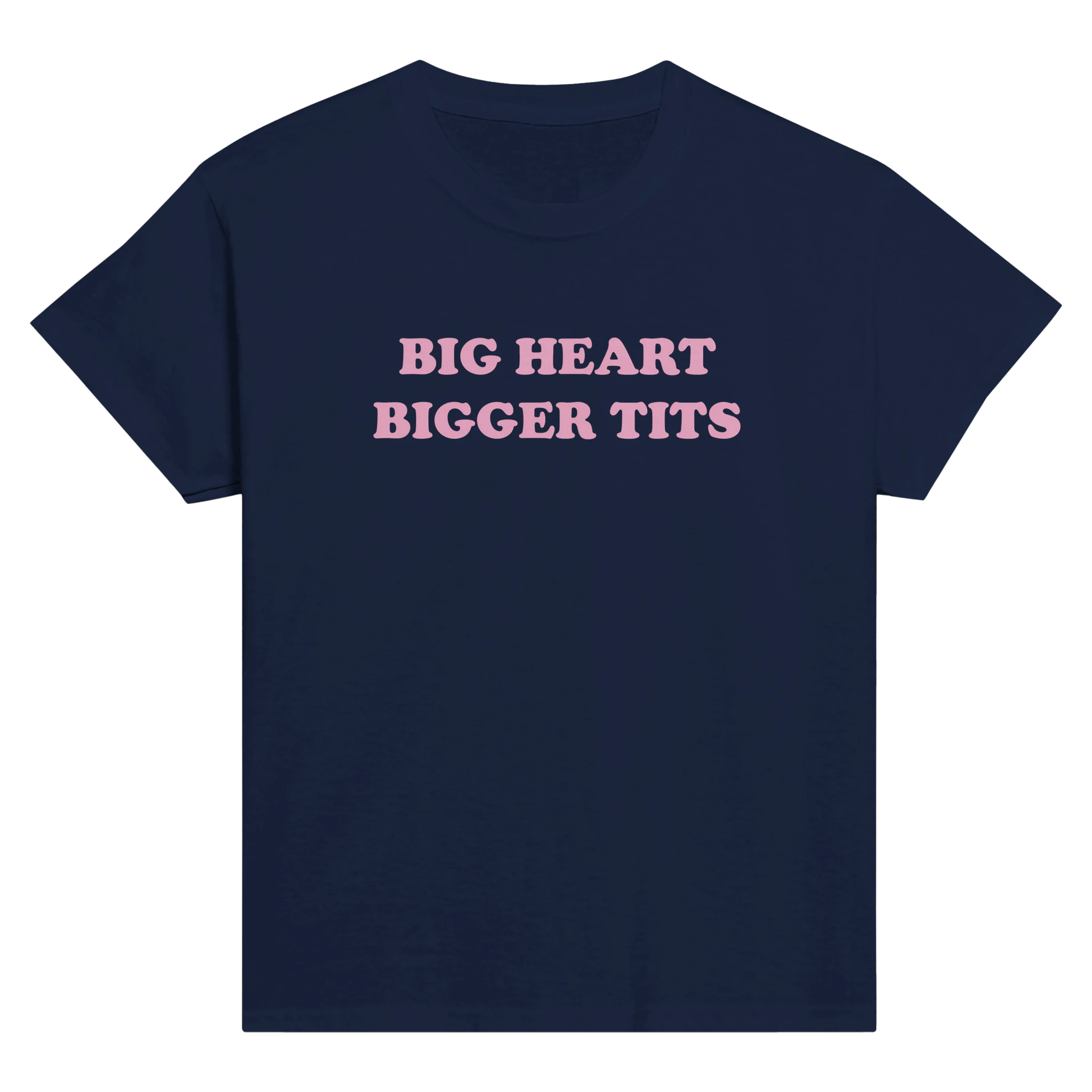 Big heart bigger tits – morsom baby tee fra Køddeklær