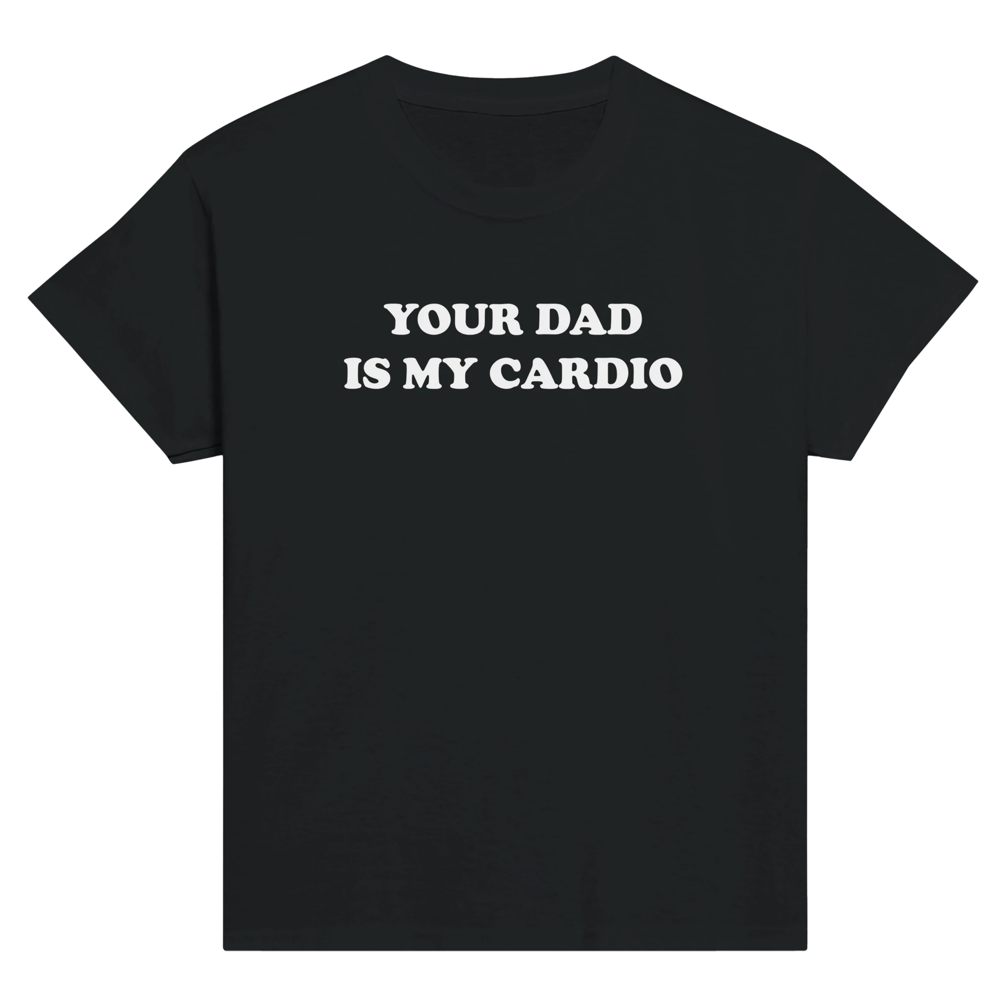 Your dad is my cardio – morsom baby tee fra Køddeklær