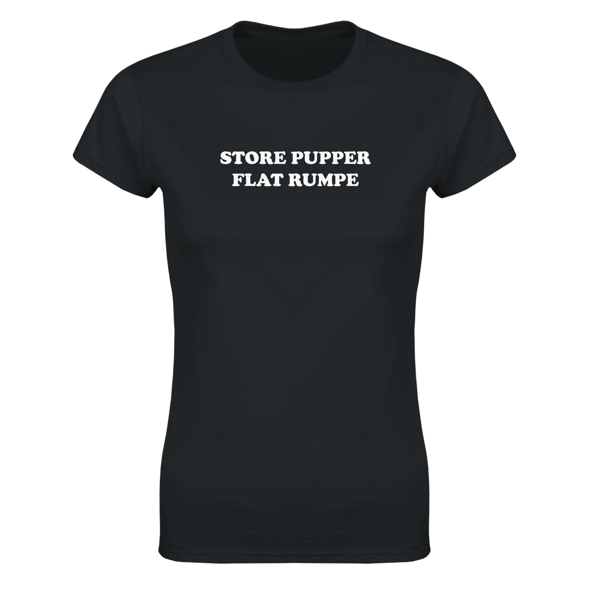 Store pupper flat rumpe – morsom dame-t-skjorte fra Køddeklær