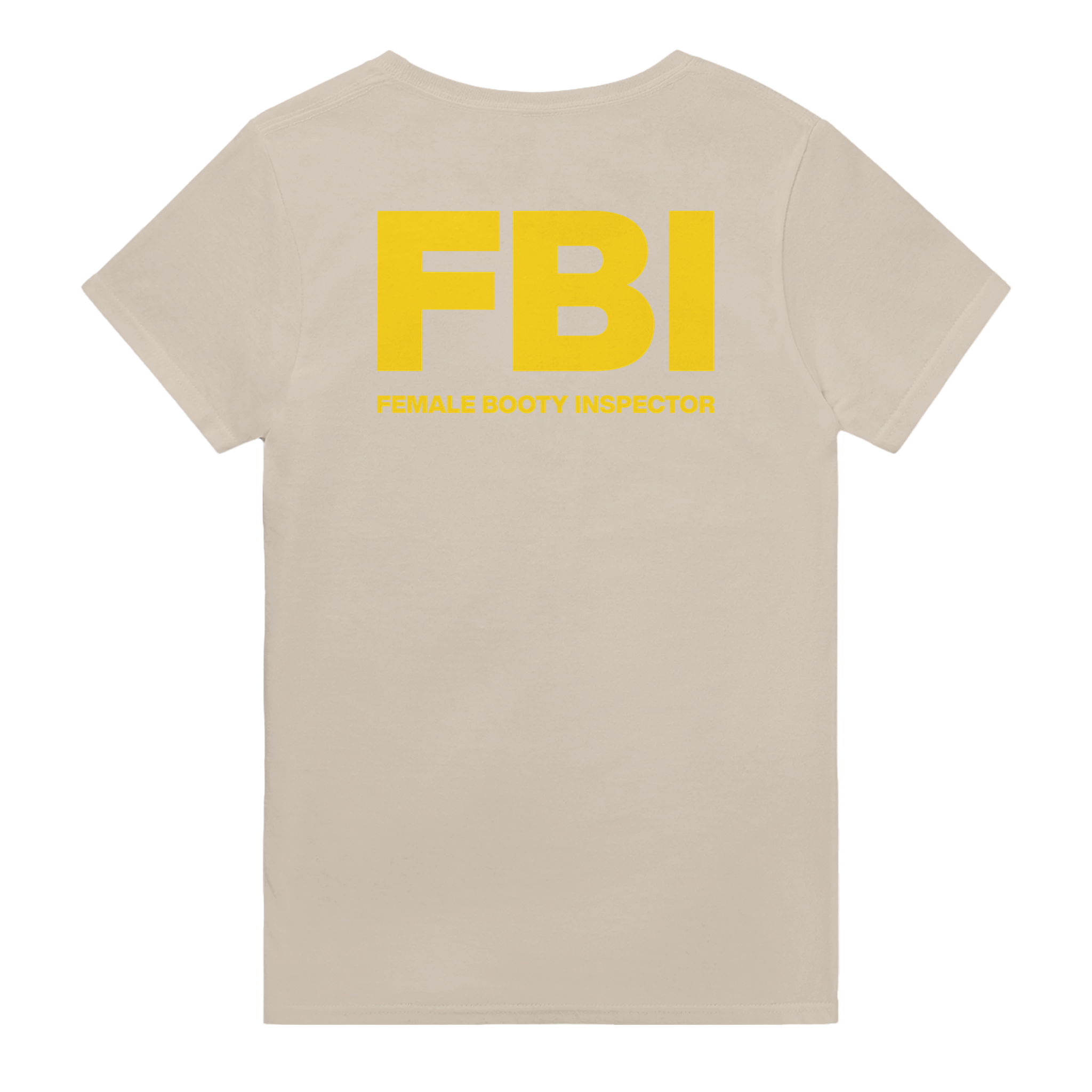 Fbi female booty inspector – morsom t-skjorte med backprint fra Køddeklær