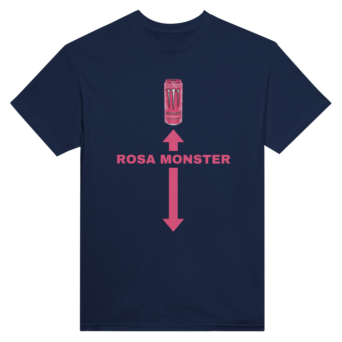 Rosa monster – morsom t-skjorte med norsk humor fra Køddeklær
