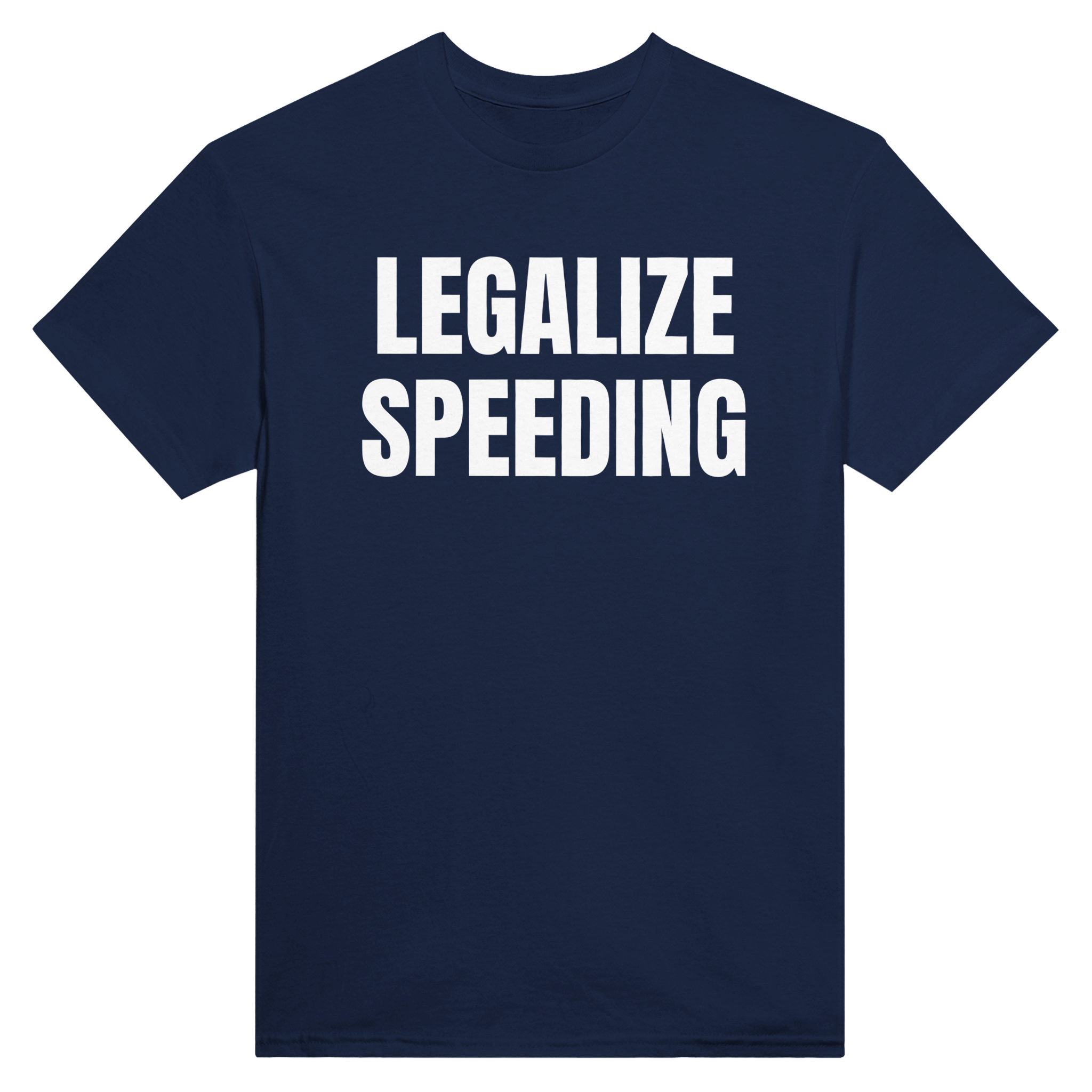 Legalize speeding – morsom t-skjorte fra Køddeklær
