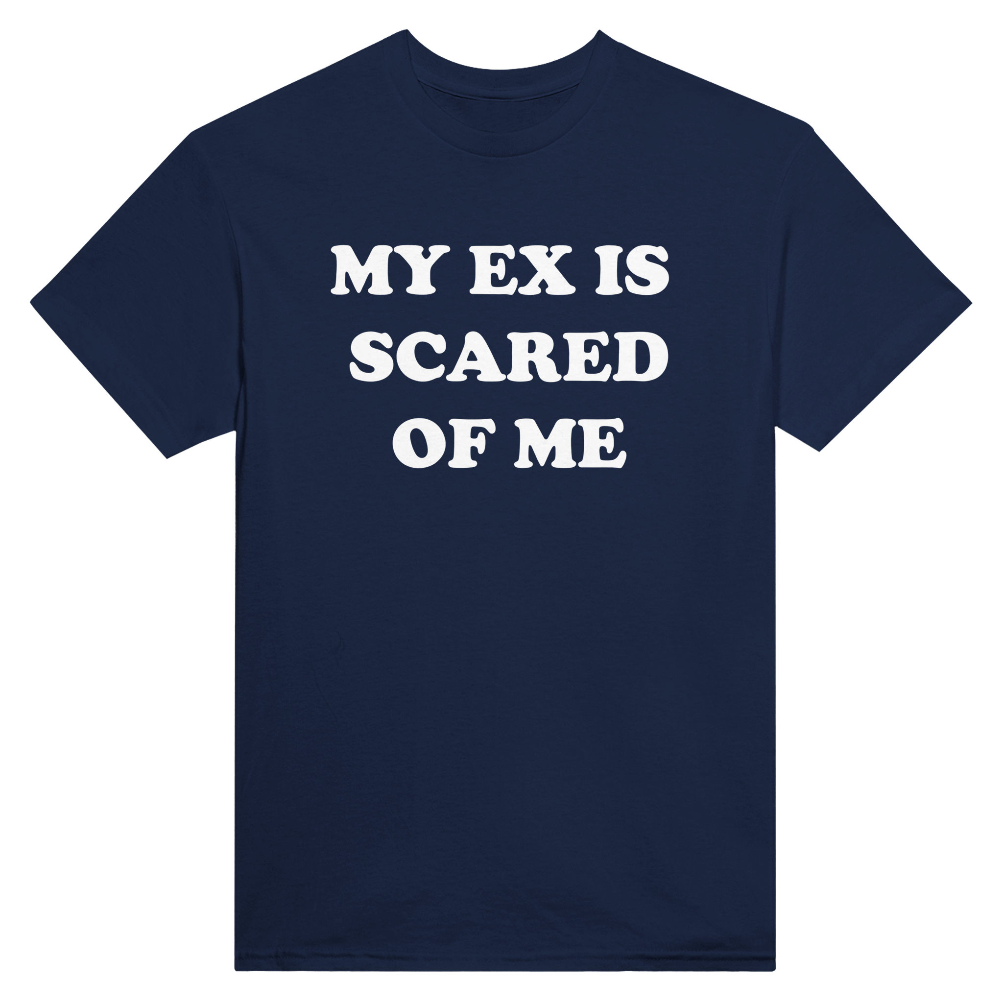 My ex is scared of me – morsom t-skjorte fra Køddeklær