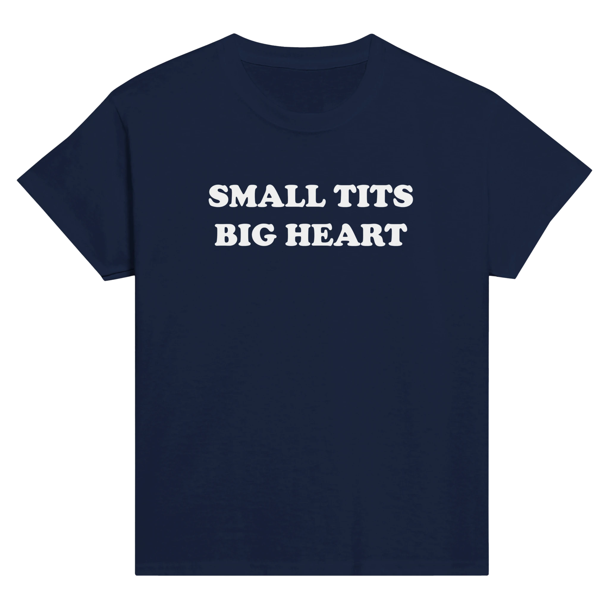 Small tits big heart – morsom baby tee fra Køddeklær