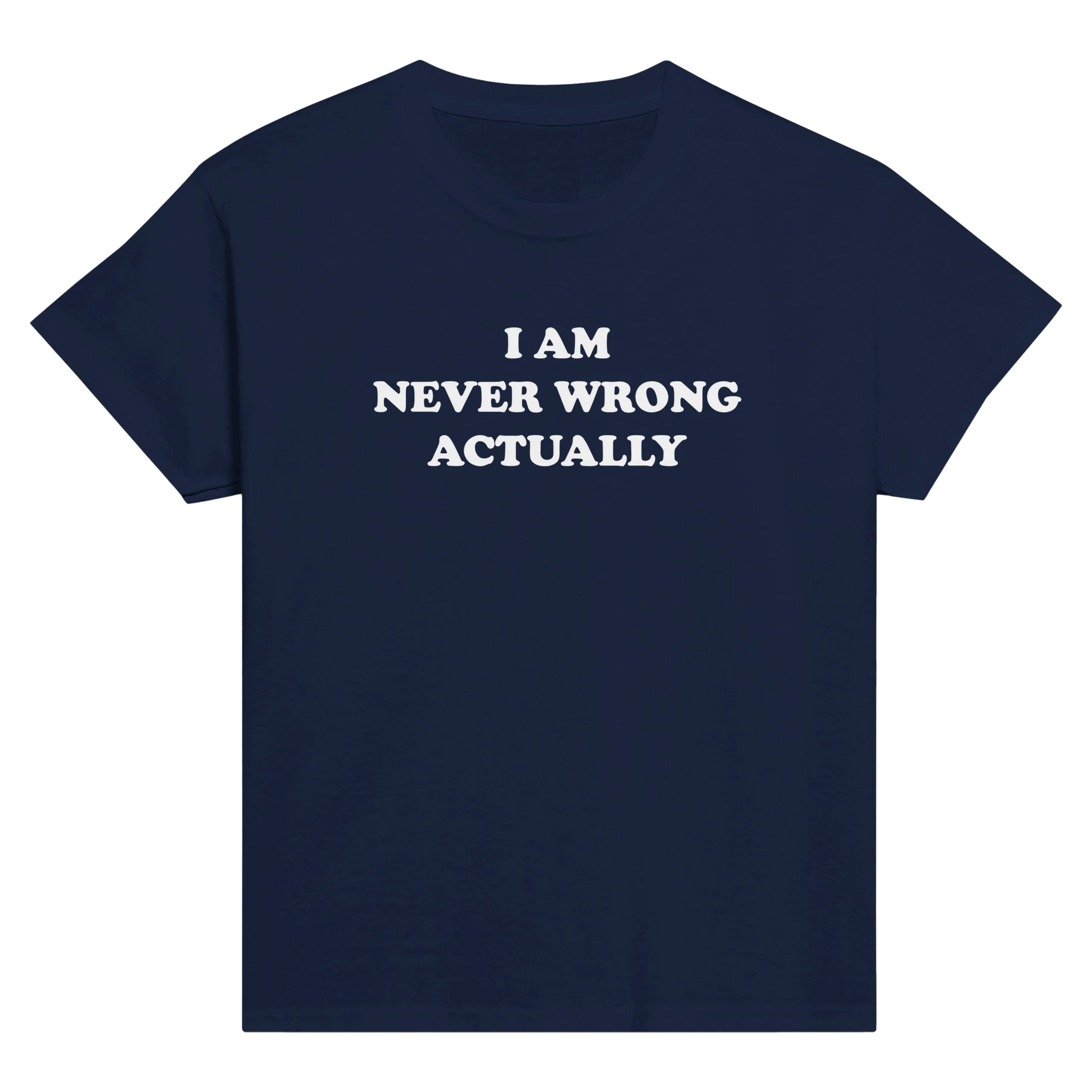 I am never wrong actually – morsom baby tee fra Køddeklær