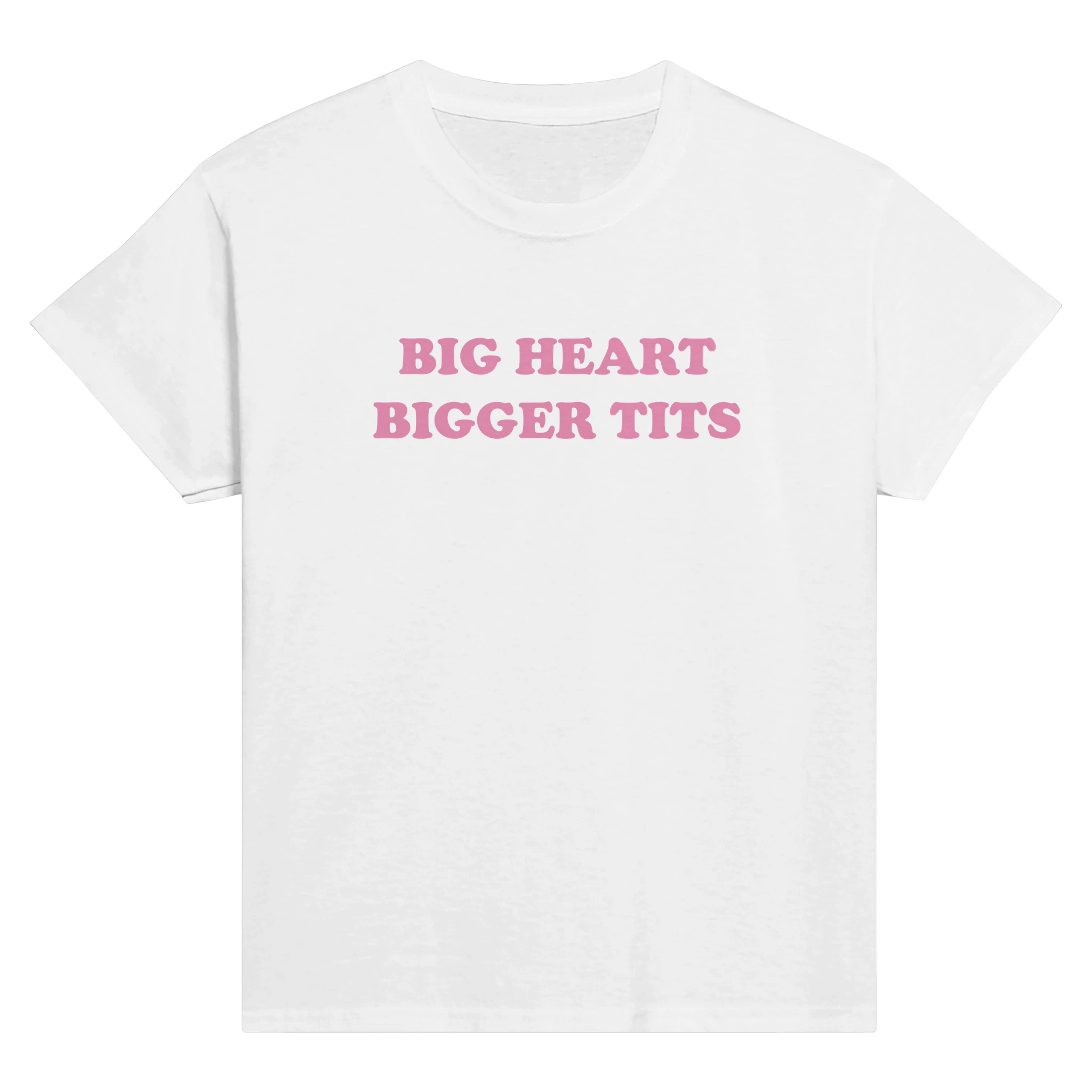 Big heart bigger tits – morsom baby tee fra Køddeklær