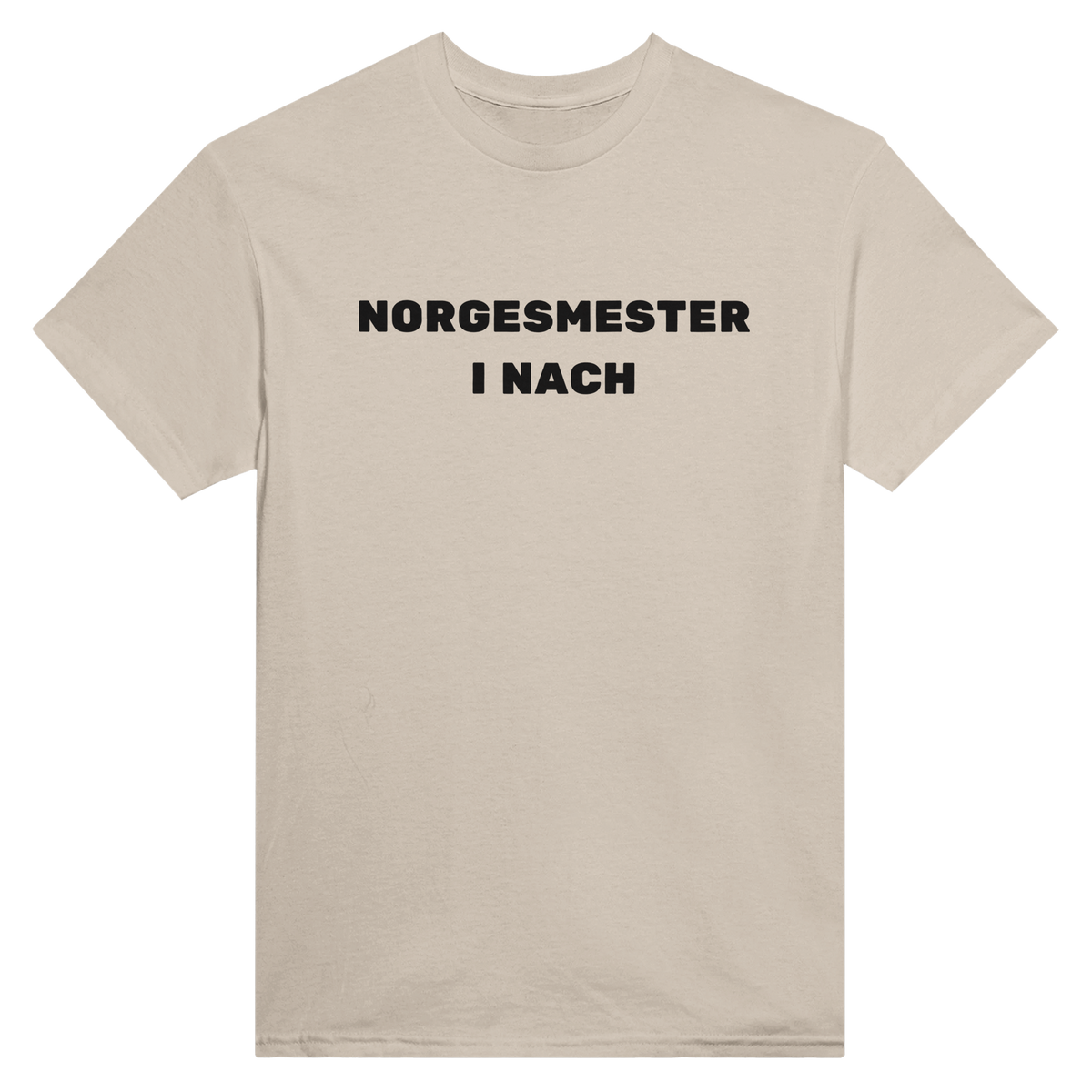 Norgesmester i nach – morsom t-skjorte med norsk humor fra Køddeklær