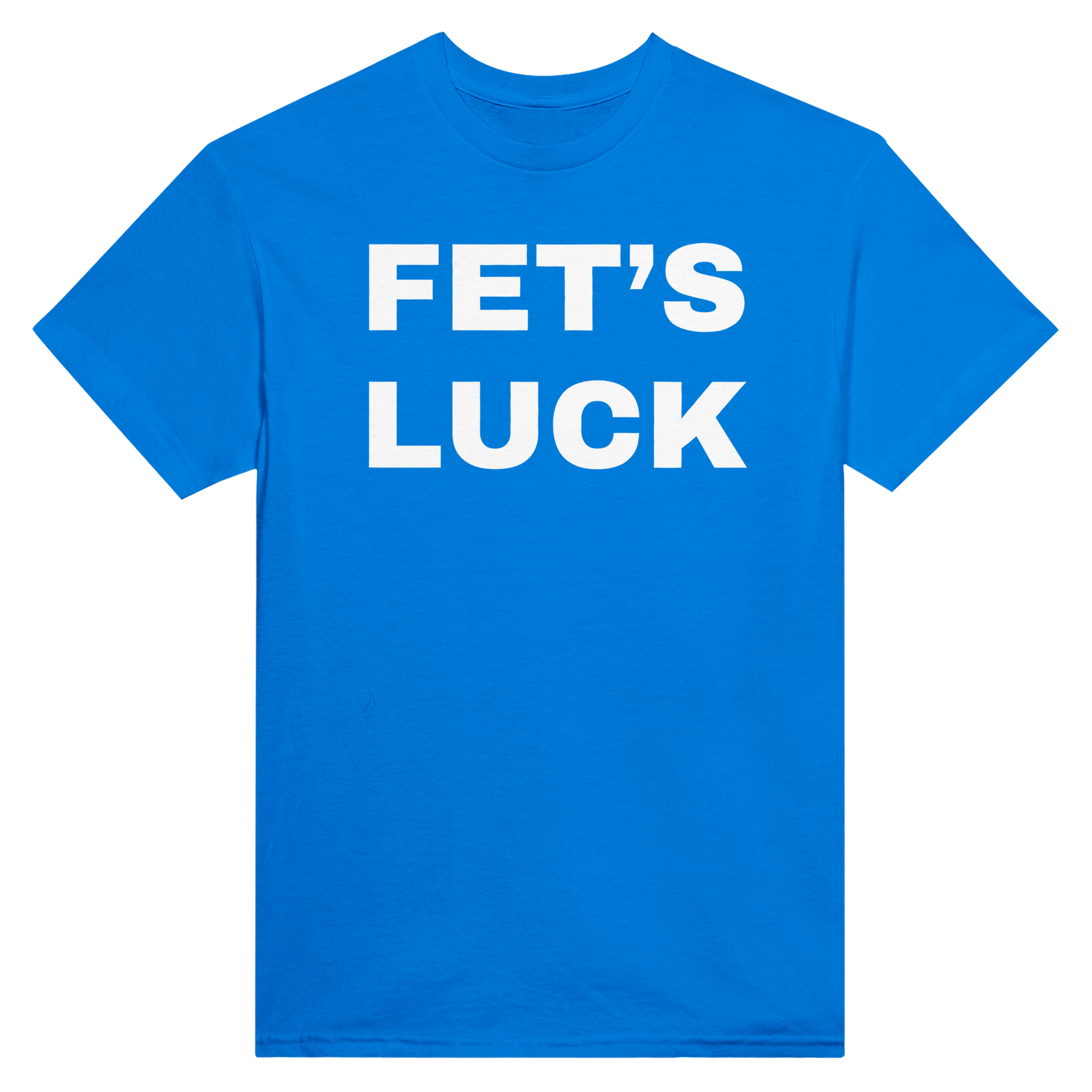Fet's luck – morsom t-skjorte fra Køddeklær