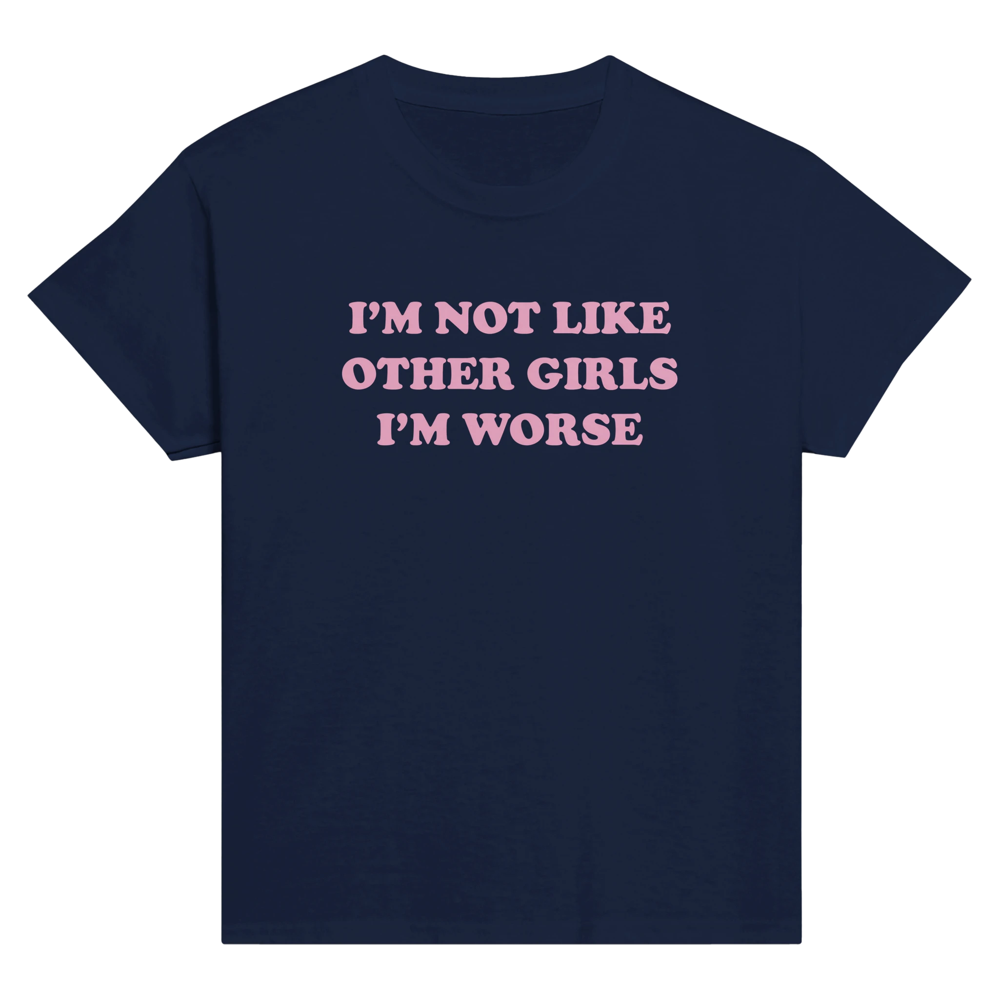 I'm not like other girls i'm worse – morsom baby tee fra Køddeklær