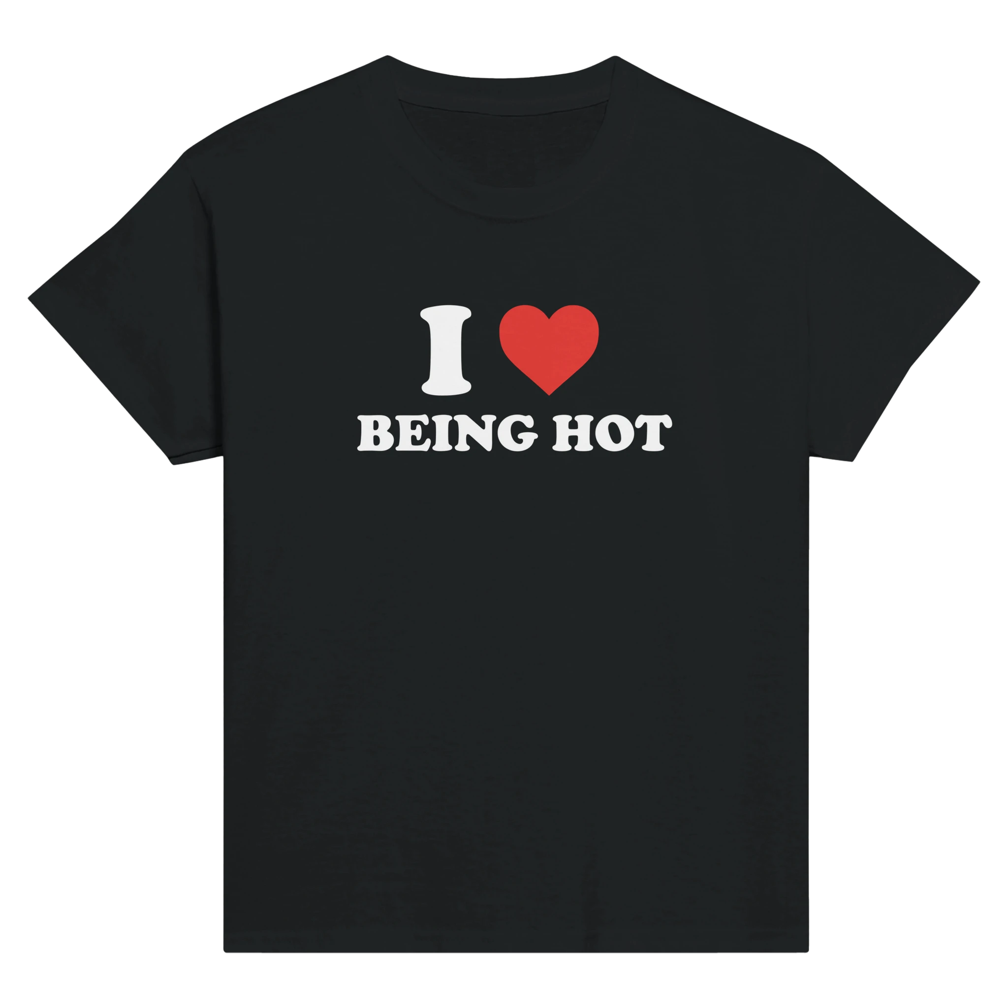 I love being hot – morsom baby tee fra Køddeklær