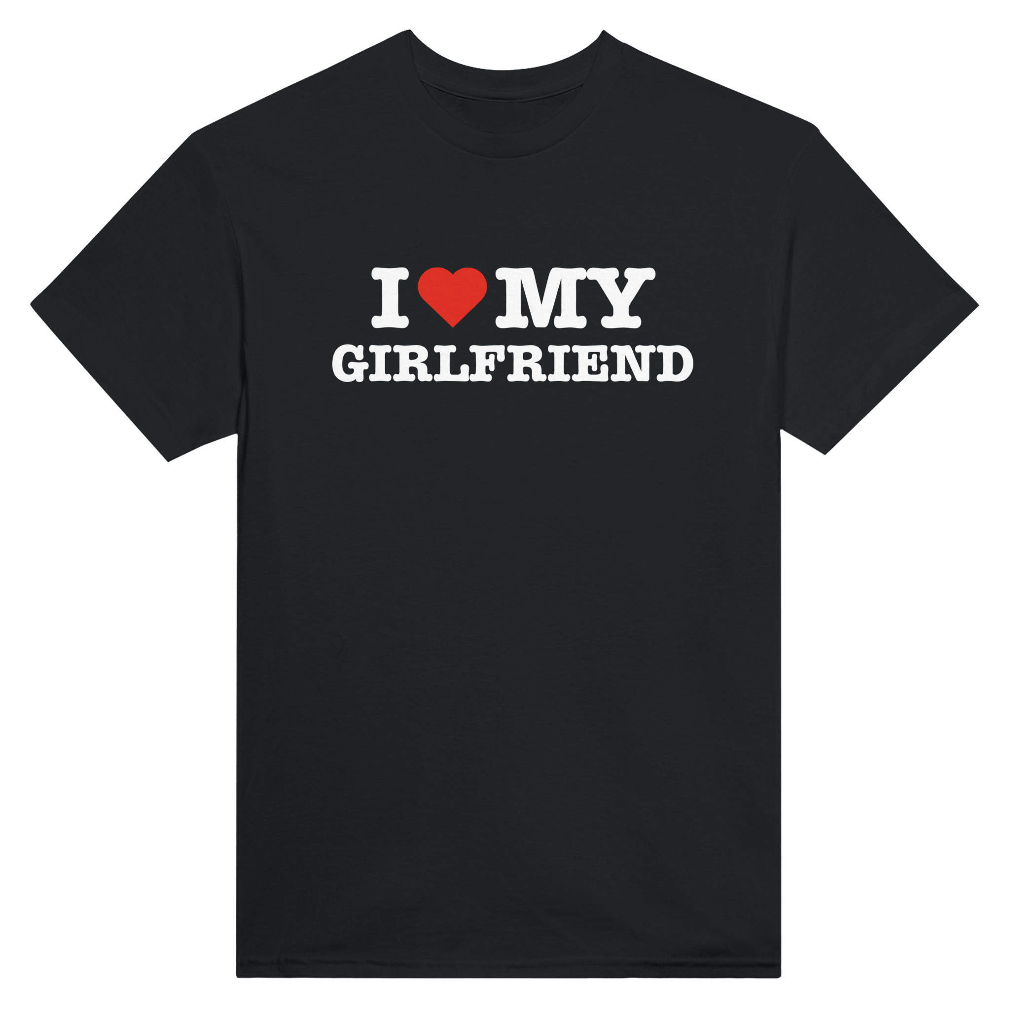 I love my girlfriend – morsom t-skjorte fra Køddeklær