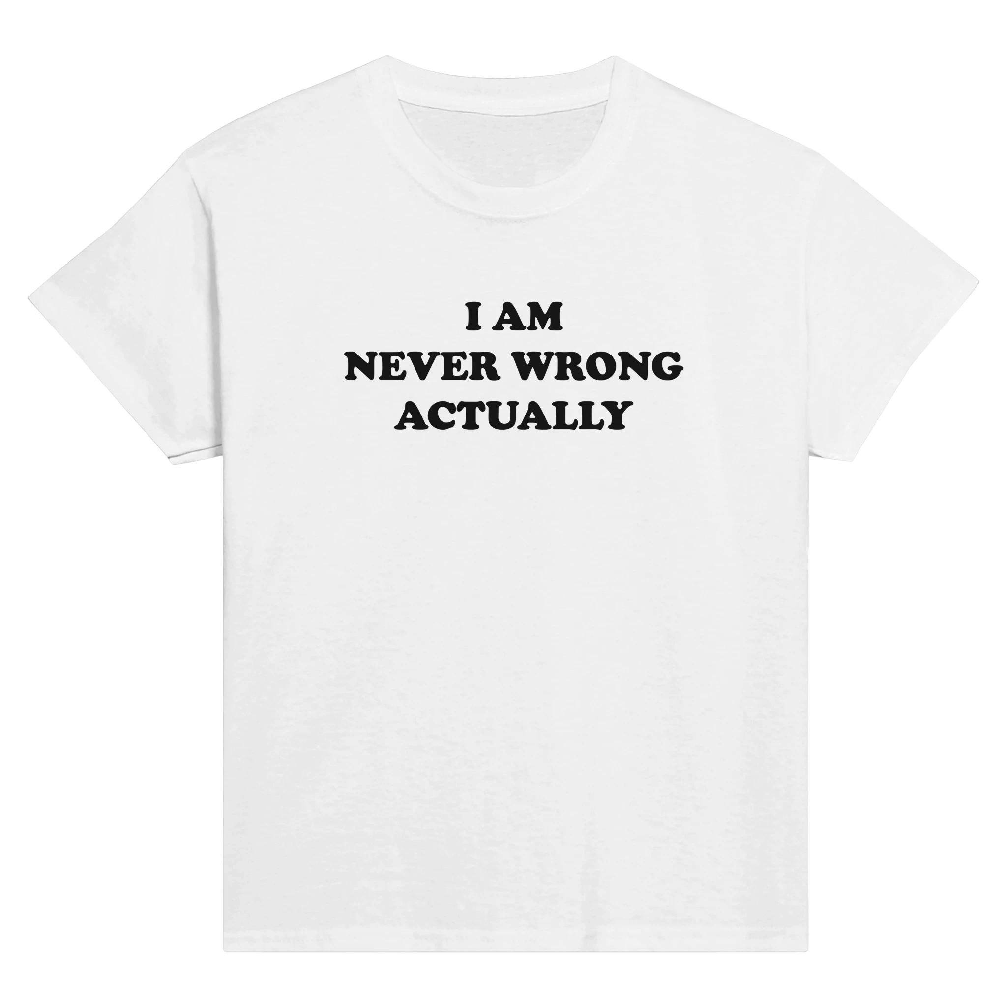 I am never wrong actually – morsom baby tee fra Køddeklær