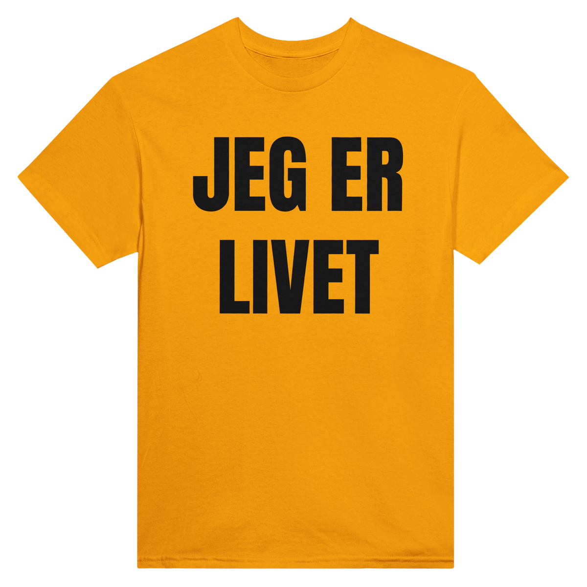 Jeg er livet – morsom t-skjorte med norsk humor fra Køddeklær