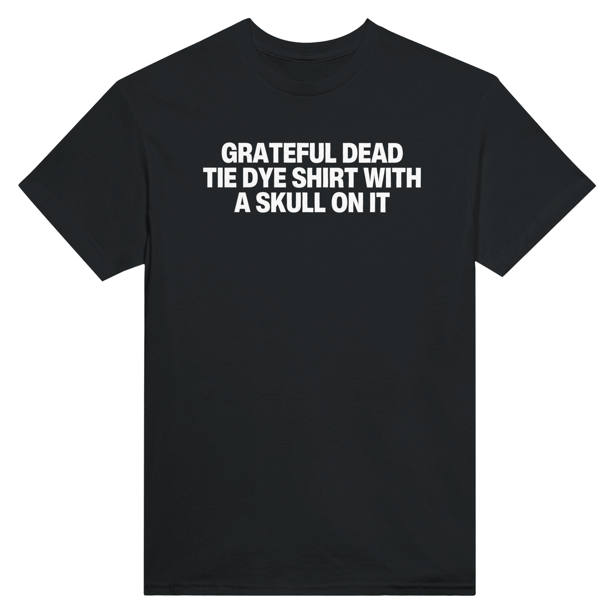 Grateful dead tie dye shirt with a skull on it – morsom t-skjorte fra Køddeklær