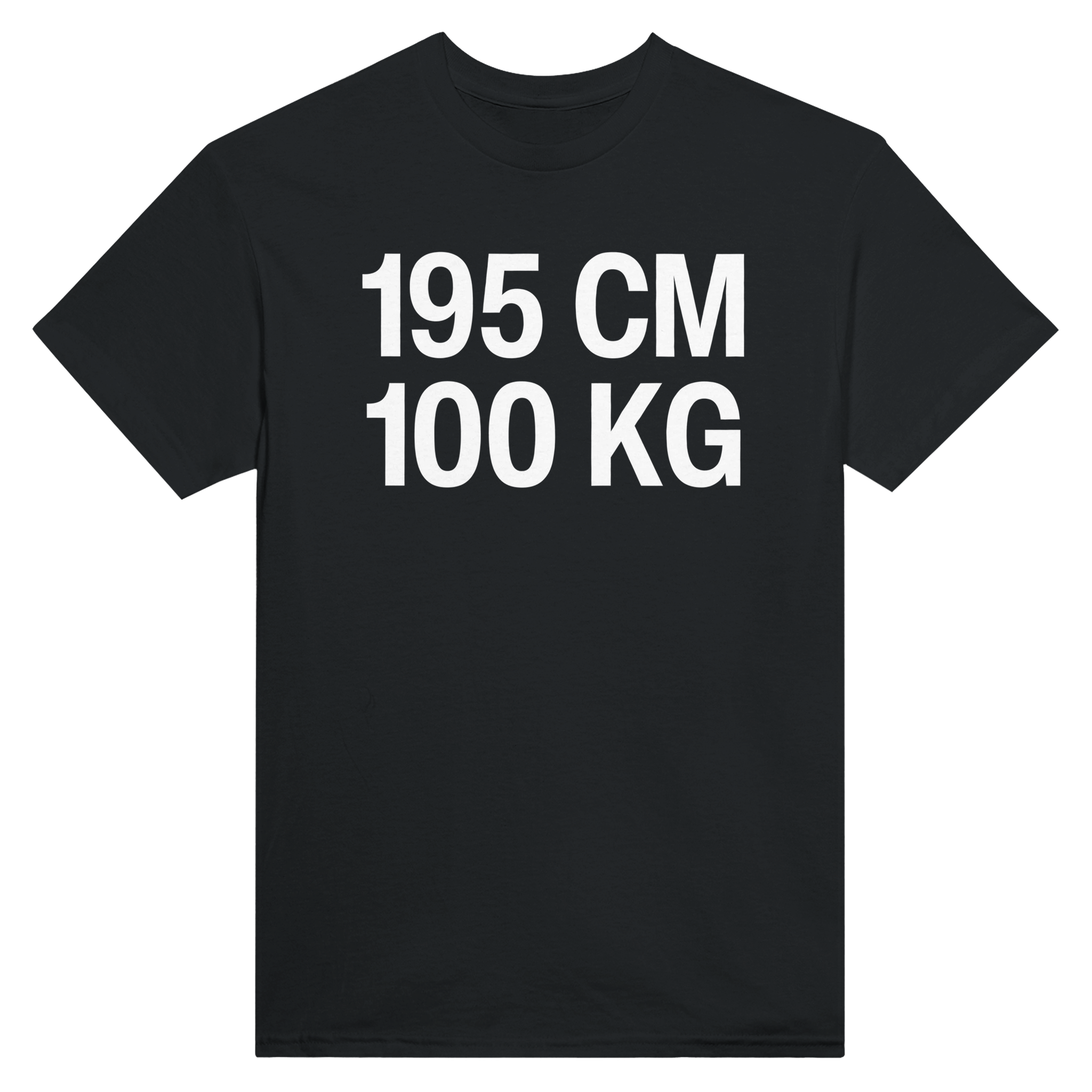 195cm 100kg – morsom t-skjorte fra Køddeklær