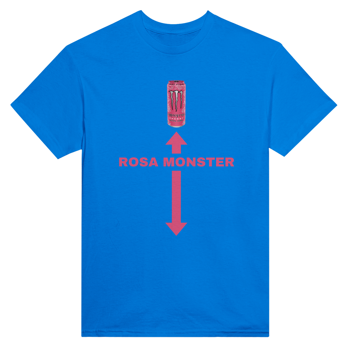 Rosa monster – morsom t-skjorte med norsk humor fra Køddeklær