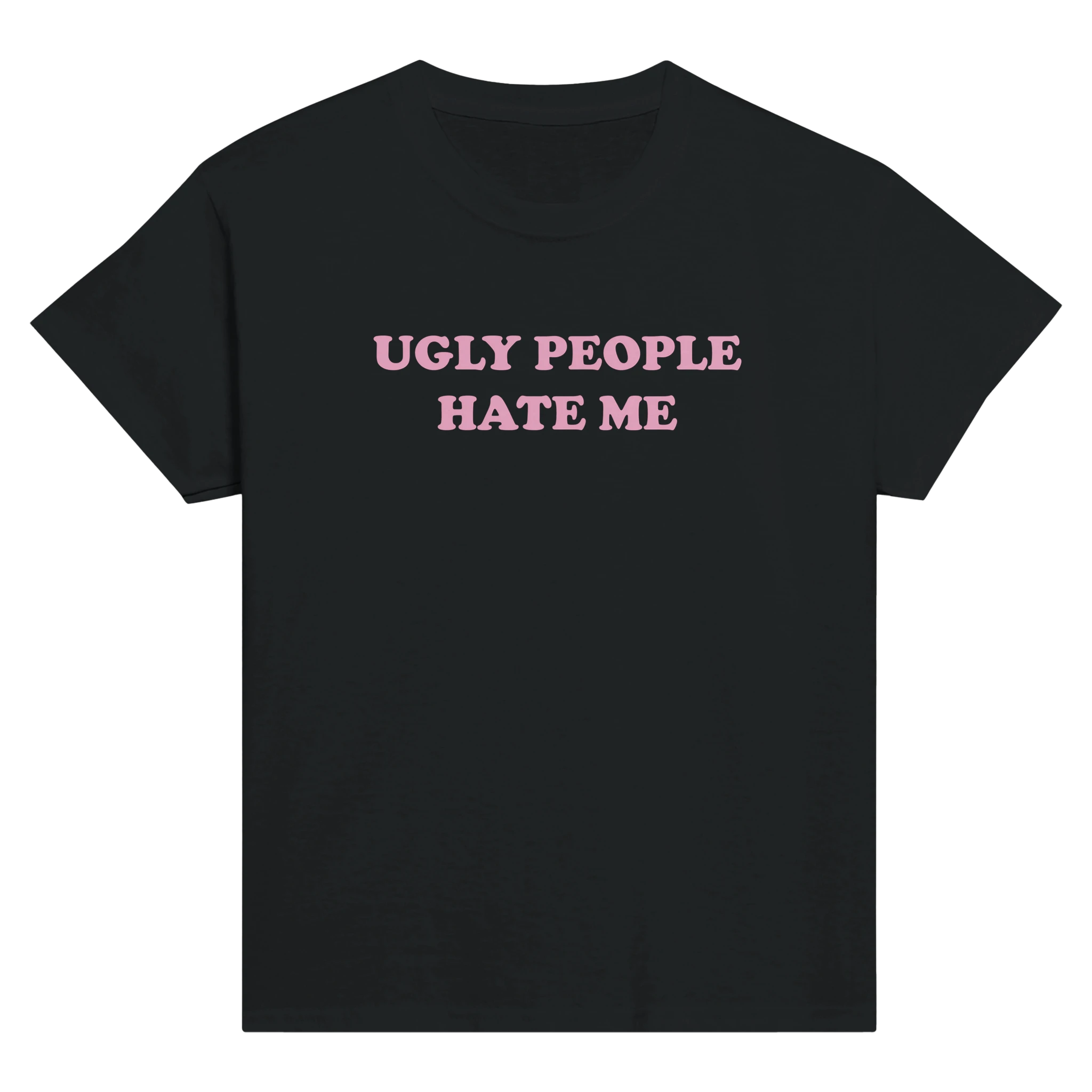 Ugly people hate me – morsom baby tee fra Køddeklær