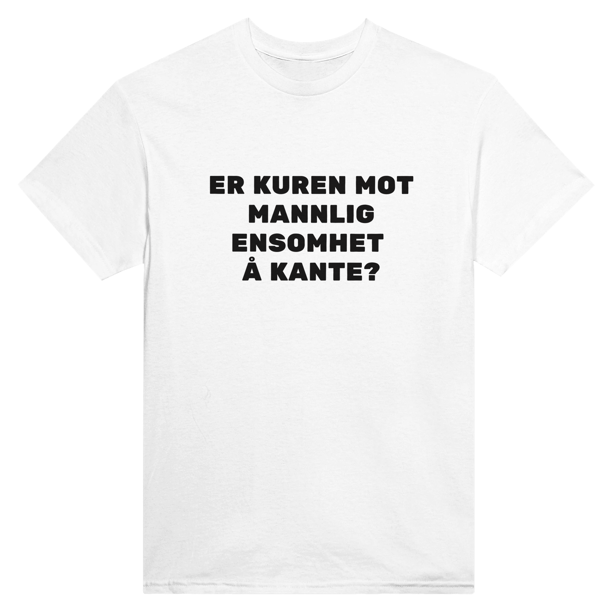Er kuren mot mannlig ensomhet å kante? – morsom t-skjorte fra Køddeklær
