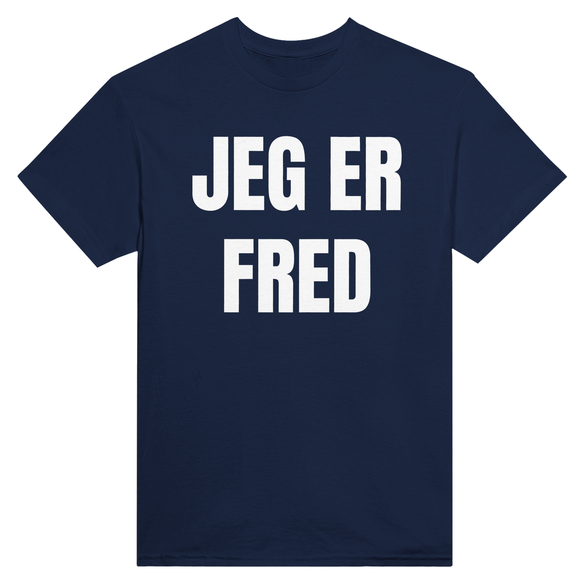 Jeg er fred – morsom t-skjorte med norsk humor fra Køddeklær