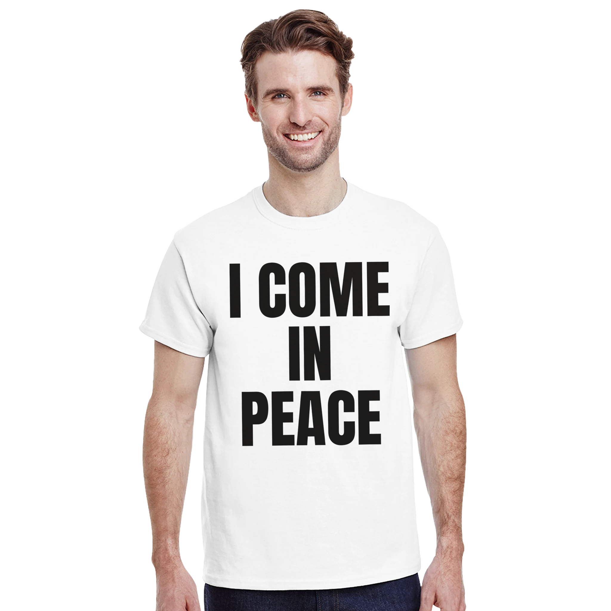 I come in peace – morsom t-skjorte fra Køddeklær