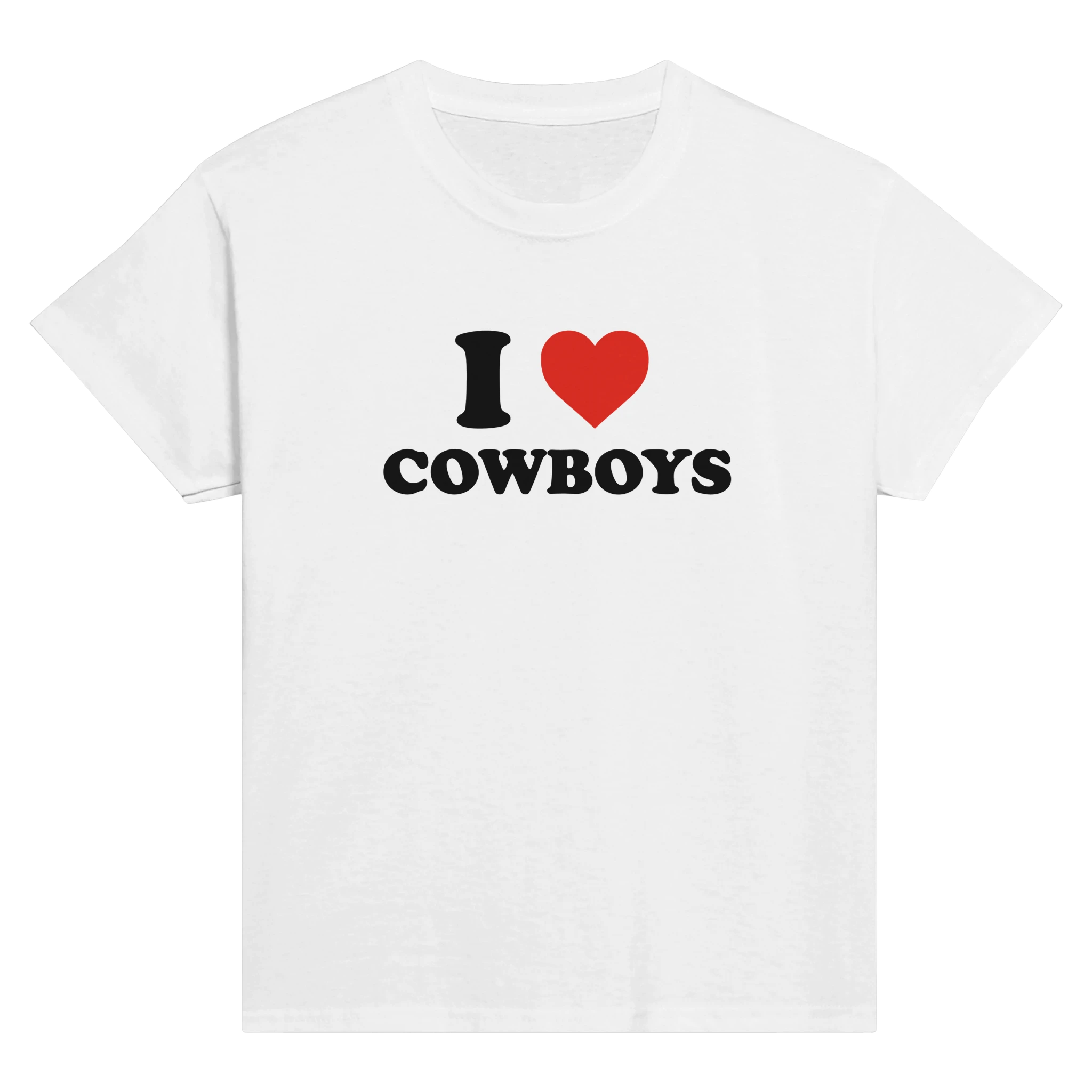 I love cowboys – morsom baby tee fra Køddeklær