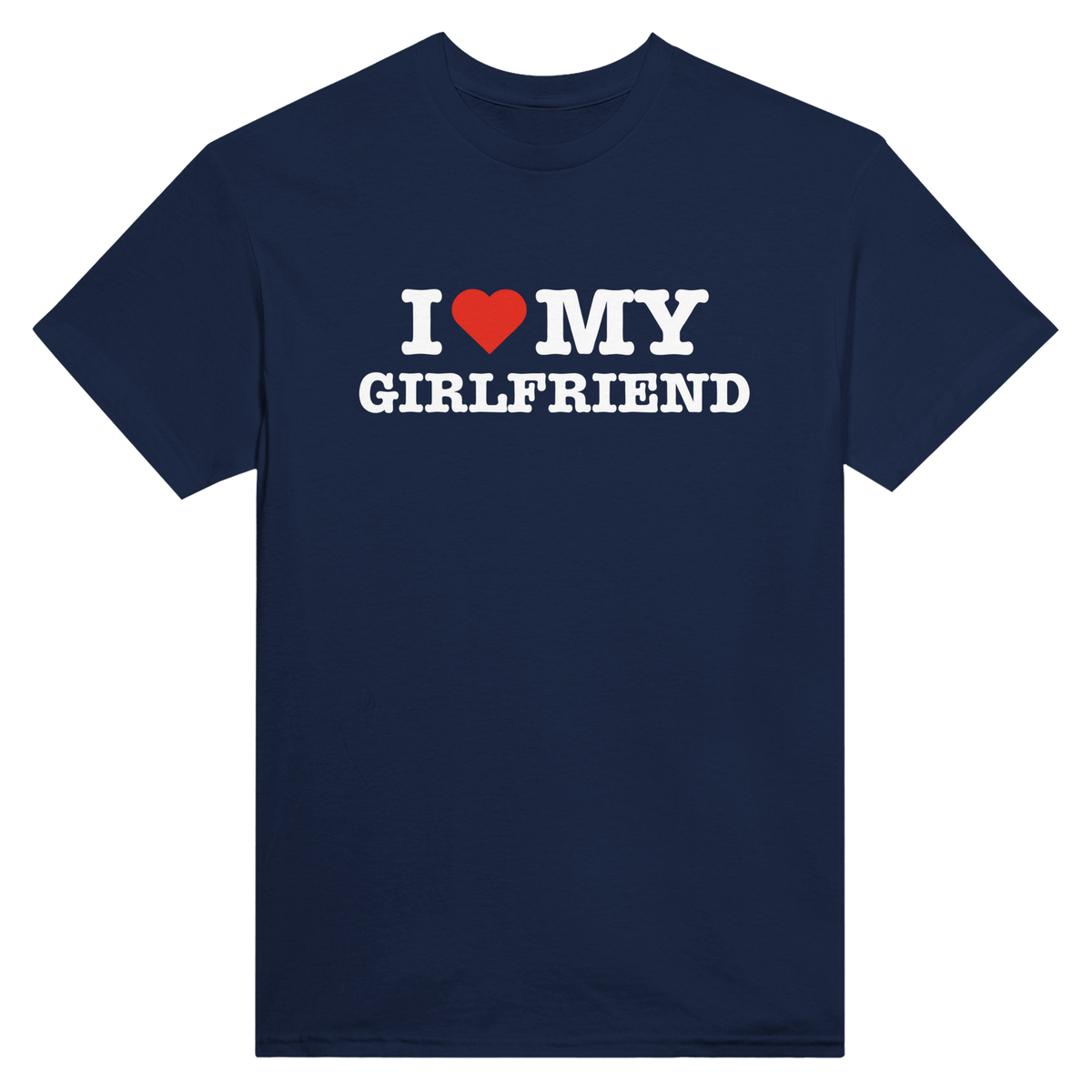 I love my girlfriend – morsom t-skjorte fra Køddeklær