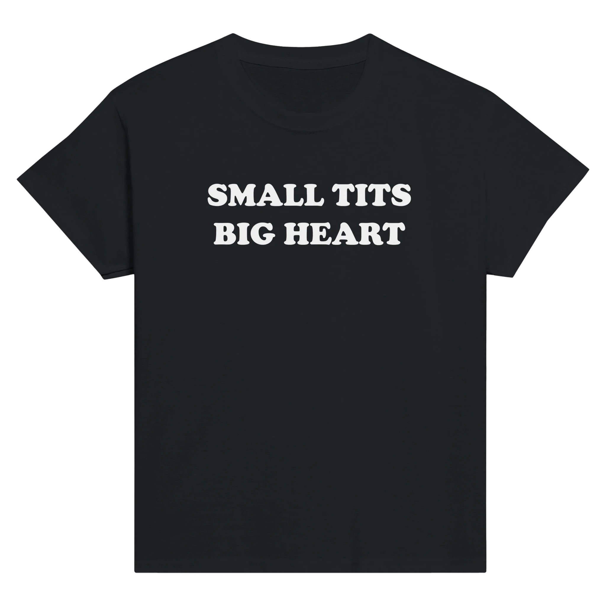 Small tits big heart – morsom baby tee fra Køddeklær