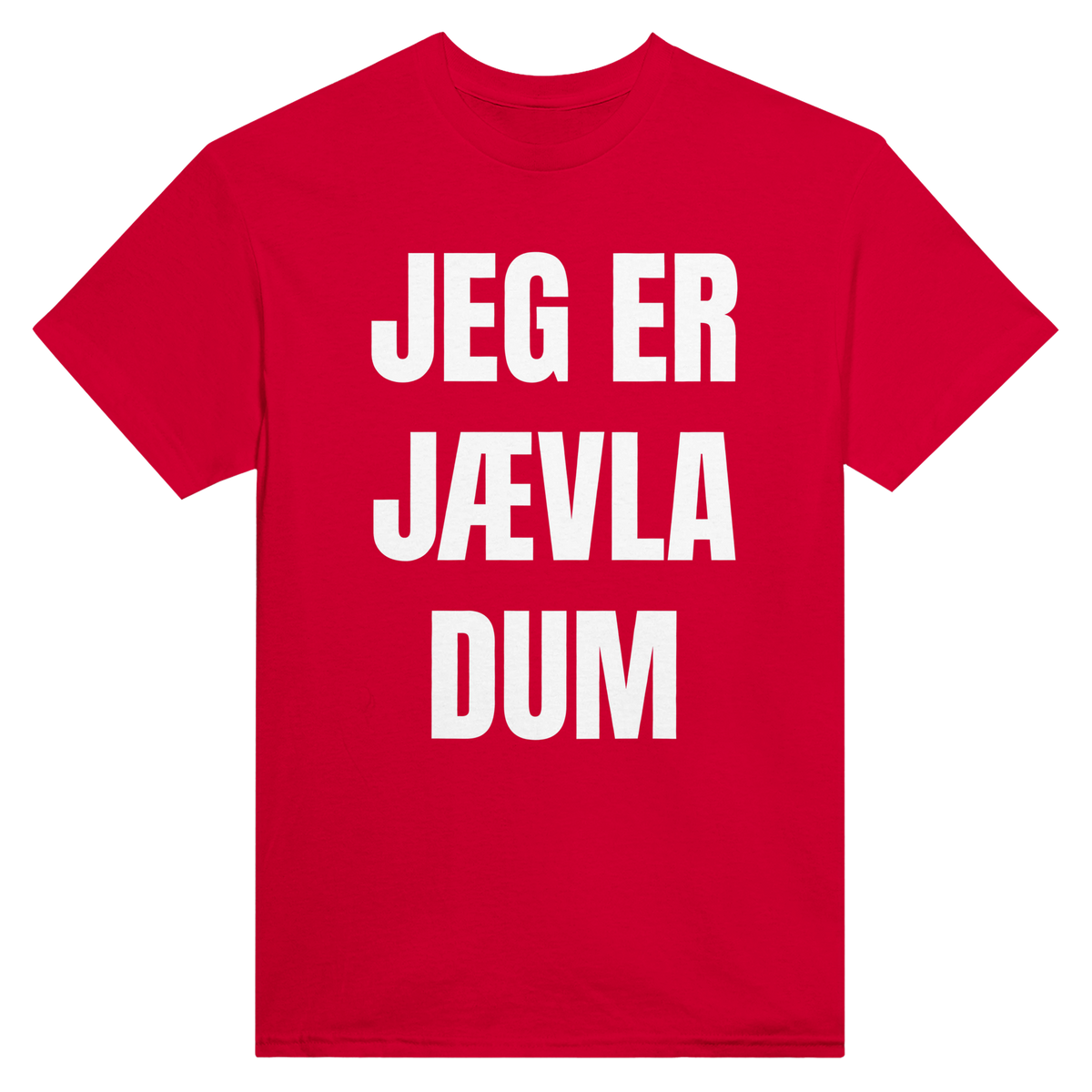 Jeg er jævla dum – morsom t-skjorte med norsk humor fra Køddeklær
