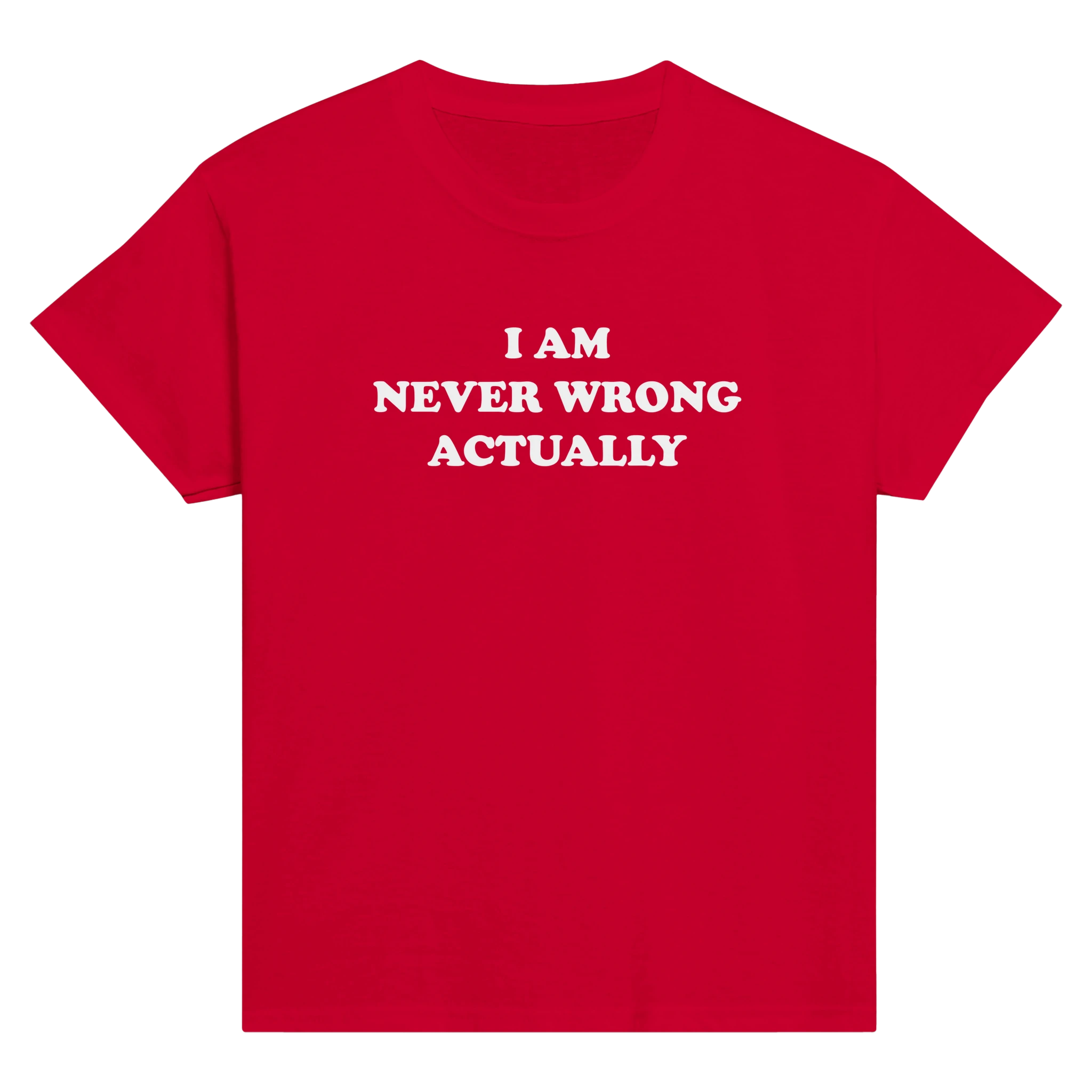 I am never wrong actually – morsom baby tee fra Køddeklær