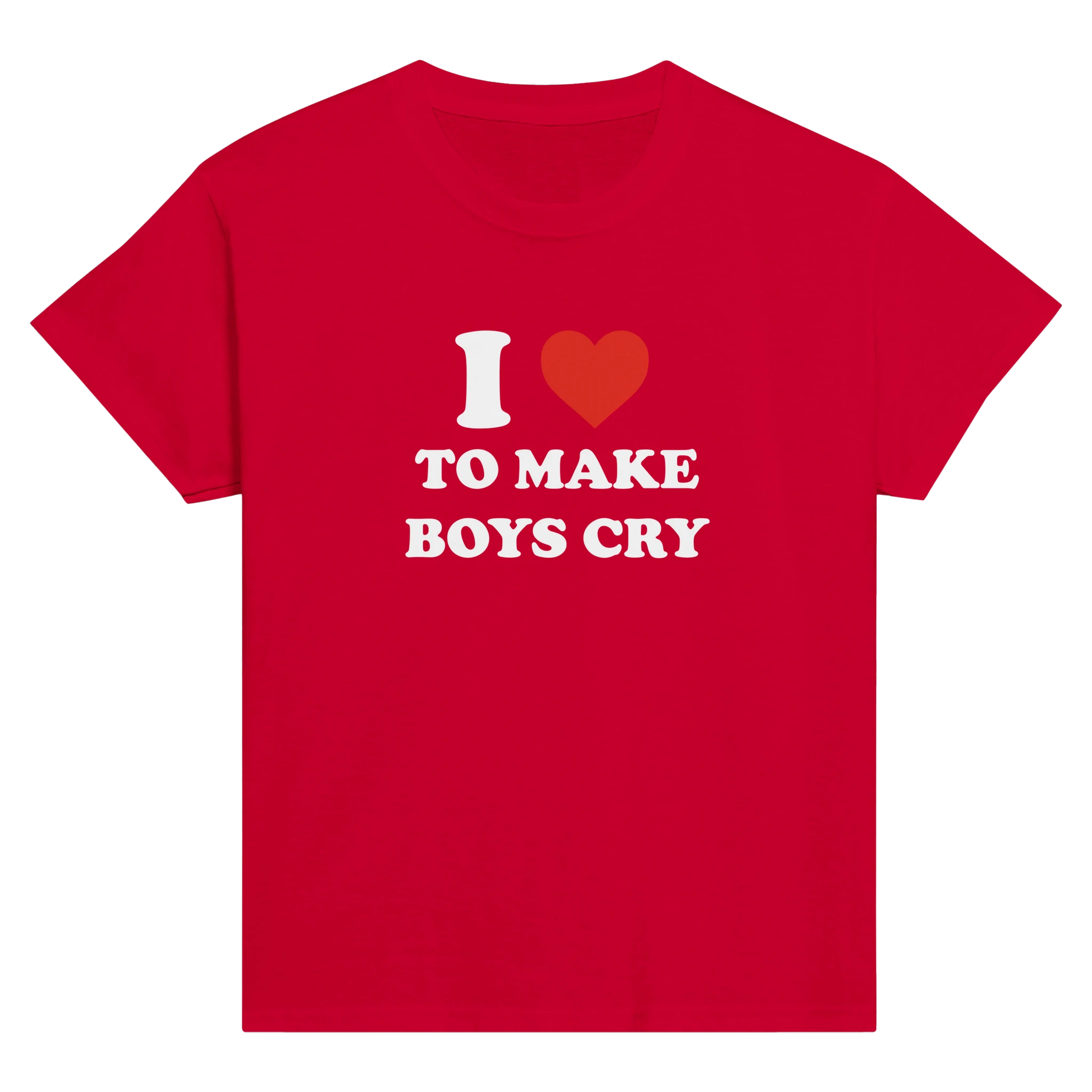 I love to make boys cry – morsom baby tee fra Køddeklær
