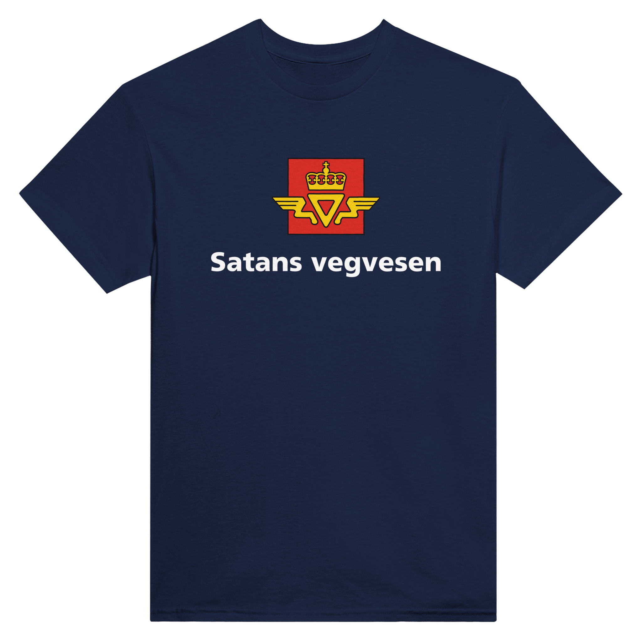 Satans vegvesen – morsom t-skjorte med norsk humor fra Køddeklær