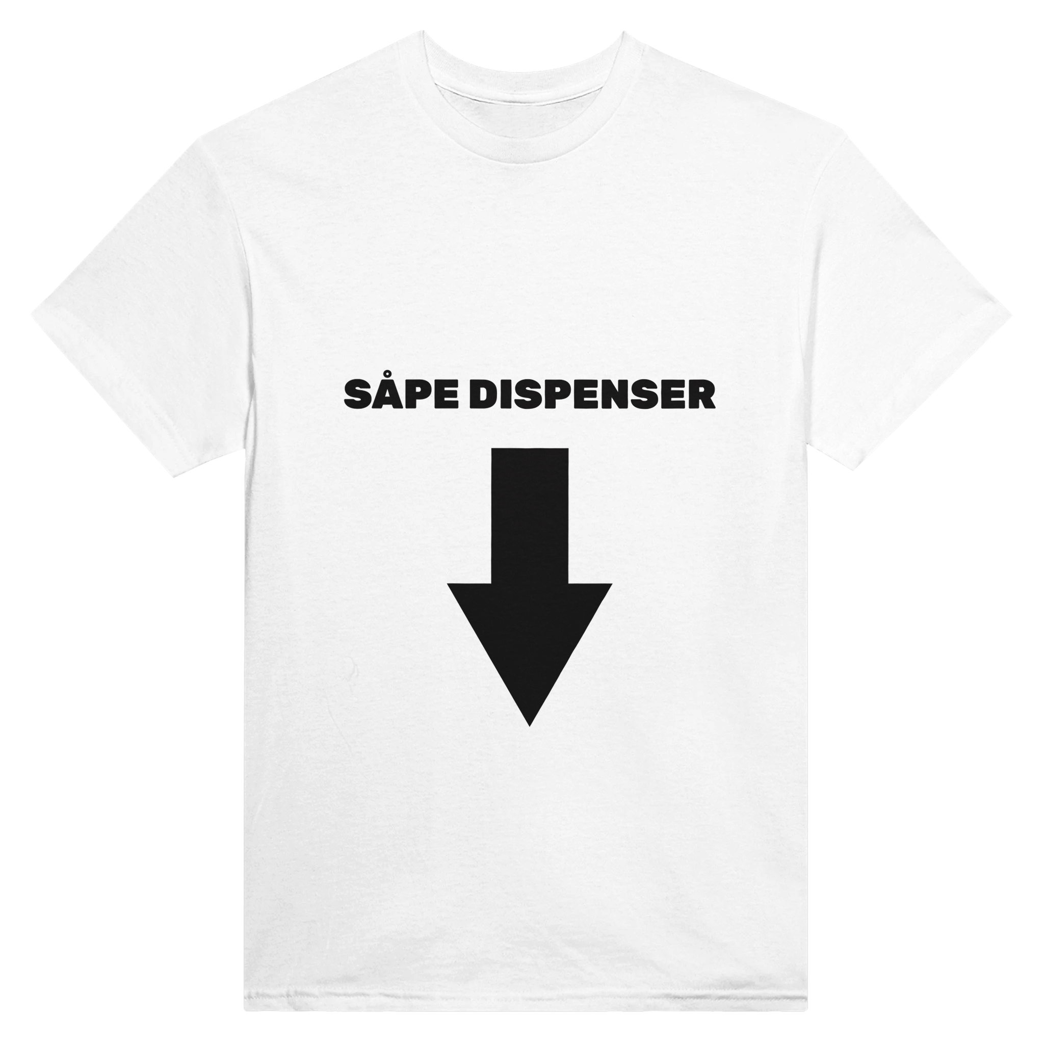 Såpe dispenser – morsom t-skjorte fra Køddeklær