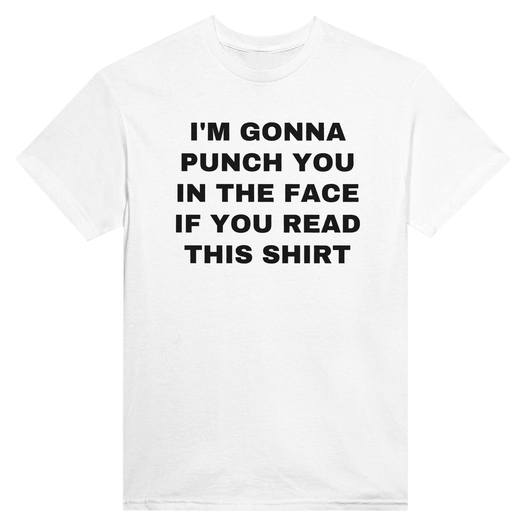 I'm gonna punch you in the face if you read this shirt – morsom t-skjorte fra Køddeklær