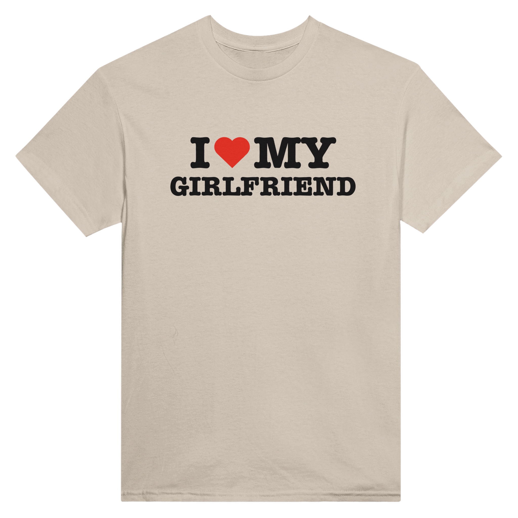 I love my girlfriend – morsom t-skjorte fra Køddeklær