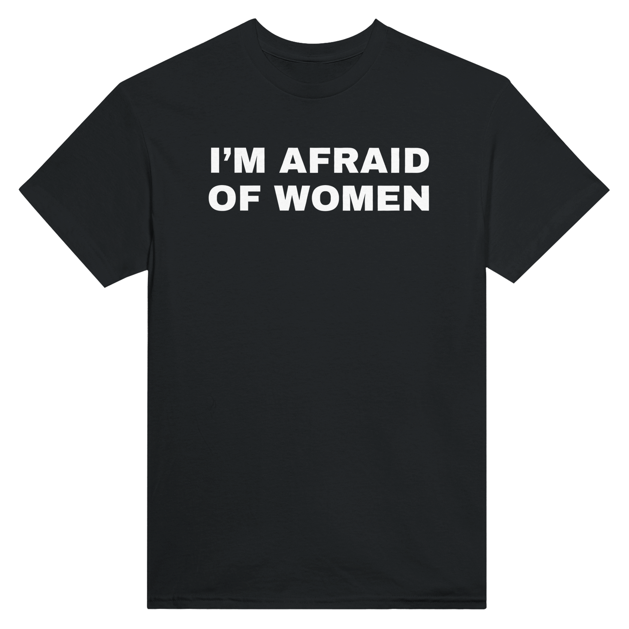 I'm afraid of women – morsom t-skjorte fra Køddeklær