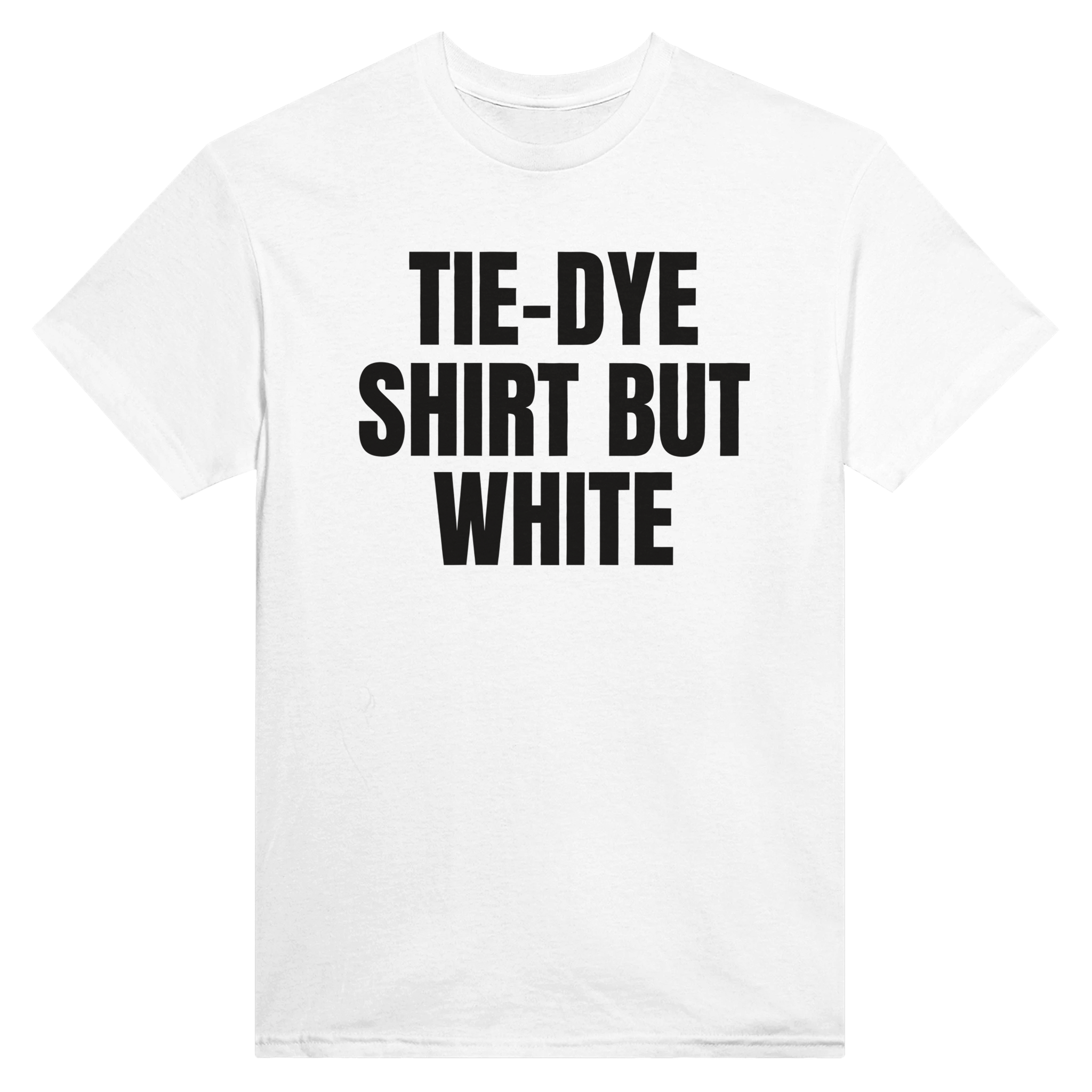 Tie-dye shirt but white – morsom t-skjorte fra Køddeklær