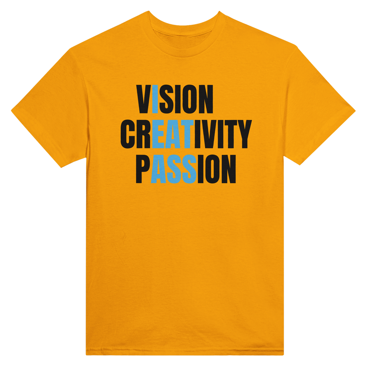 Vision creativity passion – morsom t-skjorte fra Køddeklær