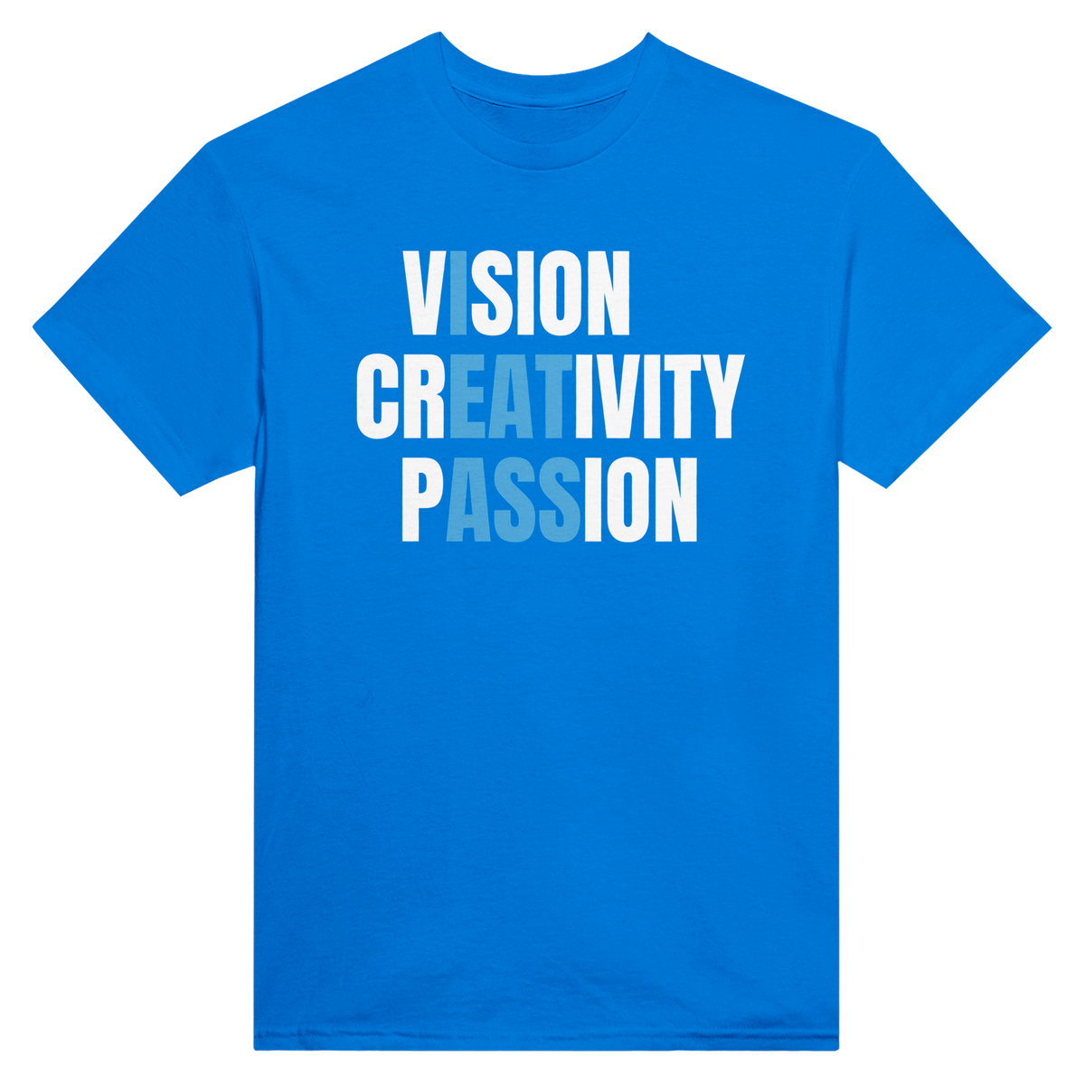 Vision creativity passion – morsom t-skjorte fra Køddeklær